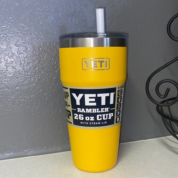 Yeti Other - New Yeti rambler yellow 26oz cup with straw lid